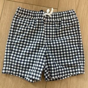 3T Janie and Jack Boys Gingham Navy and White Shorts